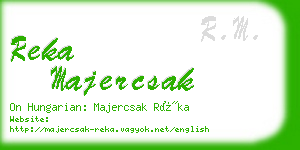 reka majercsak business card